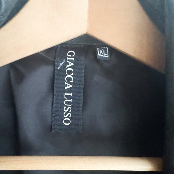 Giacca Lusso Lambskin Buttery Soft Cropped Leather Jacket XL - Picture 4 of 5